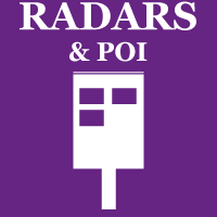 Radars, zones de danger et POI pour GPS